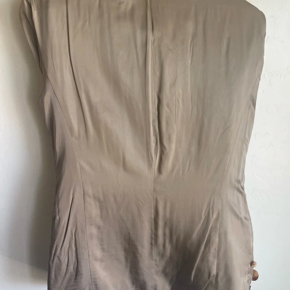 Linda Allard for Ellen Tracy Size 10 Classic Linen Lined Blazer - Picture 6 of 8